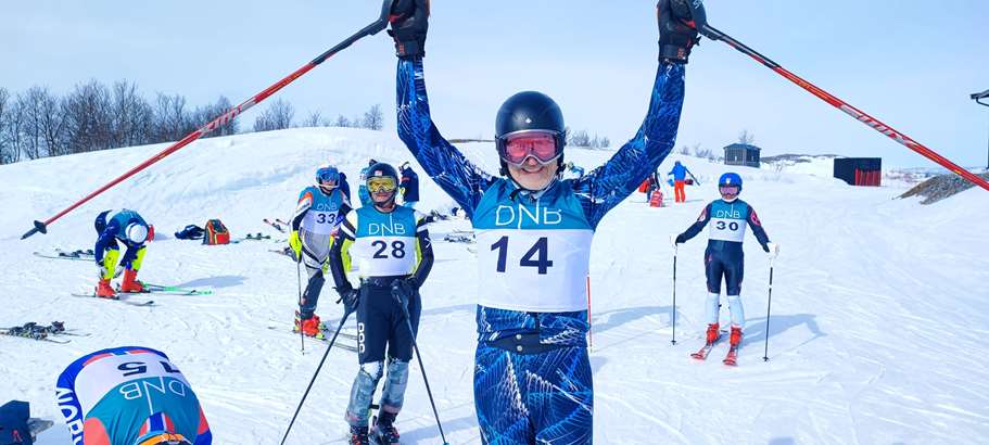 Glad skiløper på NM